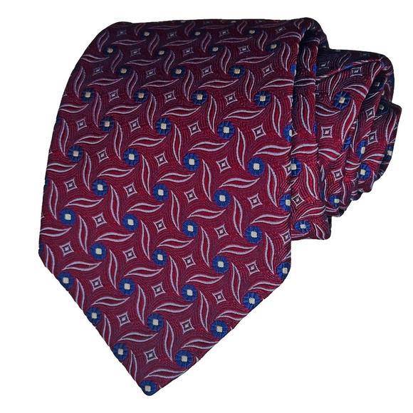 Robert Talbott Best of Class Necktie Tie Silk Textured woven Rosettes Micro Dots - Picture 4 of 11